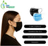 300 Pack 3 Black Ply Disposable Face Mask, Breathable Non Woven Layers Soft Earloop, Comfortable Fit for Adults Daily
