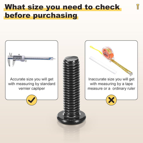 METALLIXITY Set Wrench(M6-1x50mm) 20Pcs, M6 Furniture Crib Screws Replacement with Galvanization Connector Bolts Screw