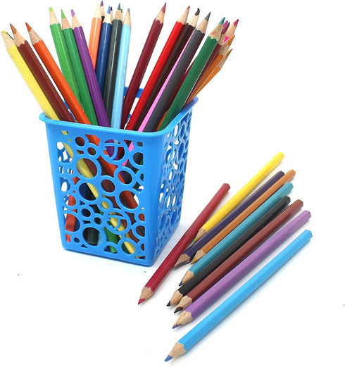 Desktop Office Storage Organizer, Hollow Pen Pencil Holder Basket, Set of 4