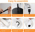 Bulb/No FRIDEKO HOME Floor Lamp with Beige Shade, Simple Design with Foot Pedal Switch, Small Tall Lamps for Living