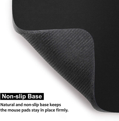 Audimi Small Mouse Pad - 6 x 8 Inch Thick Mini Mouse Pad for Laptop Wireless Mouse, Portable & Washable (Black)
