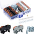 DIN Rail Terminal Blocks Kit, 20pcs Universal Compact Wire Connectors with 2 Connection Bars and 20 Screws for 24-12 AWG