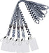 YOUOWO 5 Pack Black & White Cruise Lanyards with Vertical ID Badge Holder for Office, Waterproof ID Card