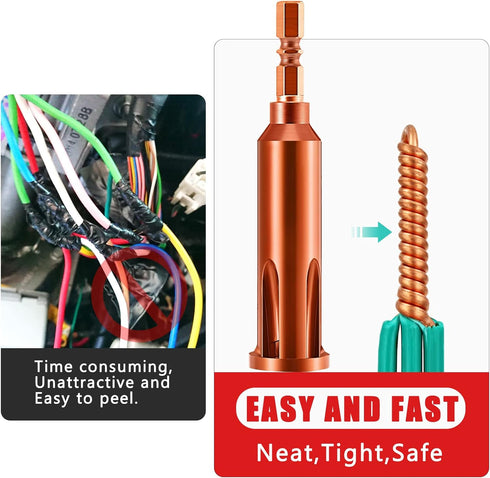 Universal Wire Twisting Tool, Cable Wire Stripper and Twister for Electrician by Drill Driver or Manually
