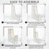 Glenmal 6 Pcs Plastic Magazine Organizers, Vertical File Folder Magazine Rack Holder for Home Desk, School, Office,