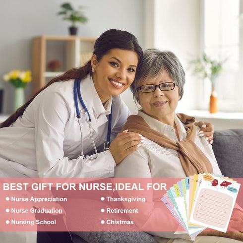 Jetec 36 Pads Nurse Notepads, 3 x 4 Inch, Funny Nursing Appreciation, Self Adhesive Memo Pad for Office Gifts