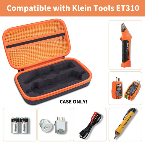 Hard Case for Klein Tools ET310 AC Circuit Breaker Finder and Outlet Repair Tool Kit, Electrical Storage Bag
