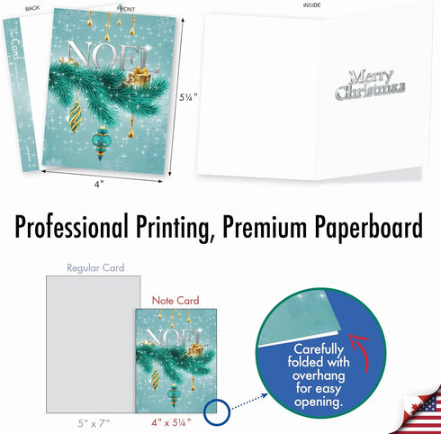 The Best Card Company - 20 Merry Christmas Greeting Cards (10 Designs, 2 Each) - Festive Holiday Assortment