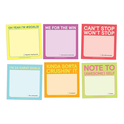 Knock Knock I'm So Goals Sticky Packet Set