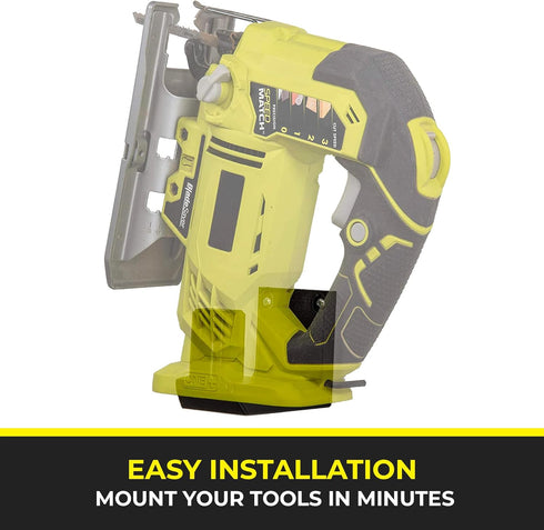 Spartan Mounts Tool Mount for Ryobi Power Tools, Right Mount Wall Display Hook for Easy Access Storage