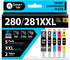 Smart Ink Compatible Ink Cartridges Replacement for Canon 281 280 PGI-280XXL CLI-281XXL (5 Combo Pack)