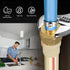 FQNB1010-OM 1 Inch x 1 Inch No Lead Adapters, Brass Construction Compatible w/PEX Piping, Easy to Install, 1 x 1