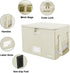 ENGPOW Fireproof Document Box with Lock, Collapsible File Storage Organizer Box with Zipper Lid, Portable Home Office