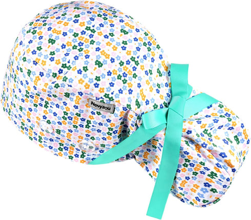 Satin Lined Scrub Cap for Women, Work Hat Medical Dental Surgeon Adjustable