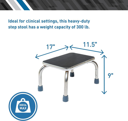 BodyMed Multipurpose Step Stool, Non-Slip Rubber Feet for Adults and Seniors, Designed for Home and Clinics