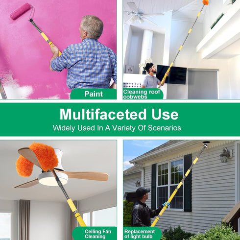 Extension Pole, 3 to 4 Feet Multi-Purpose Spliced Rod, Spider Brush, Outdoor Spray Paint Roller