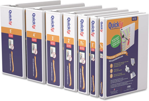 QuickFit View Binder, 1 Inch, White, Angle D Ring (87010)