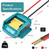 Power Wheels Adapter for Makita 18V Lithium Battery BL1830, BL1840, BL1850, Battery Converter for DIY RC Toys, Robotics