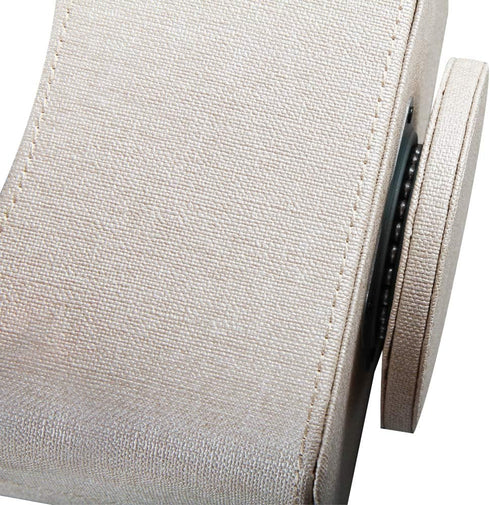 PU Leather Remote Control Holder, 360 Degree Spinning Desk Caddy for Media, Mail, Calculator, Mobile Phone, Beige
