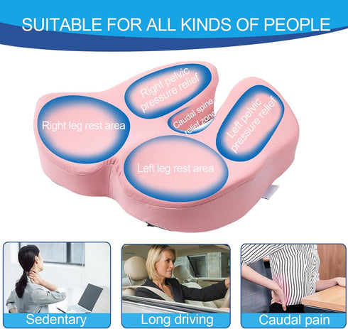 Tailbone X Large Memory Foam Seat Cushion for Office Chair,for Back Support, Relief Sciatica & Coccyx Pain Relief