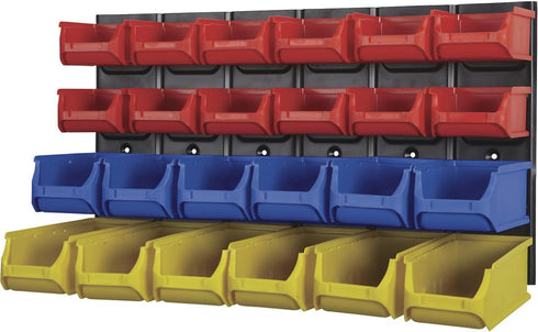 24 Ironton Metal Louvered Panel System with Bins
