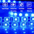 HAUTY 16ft/5m SMD5050 300 DC12V 12V Waterproof Blue LED Strip Light, LEDs Flexible Cuttable LED Tape (No Power