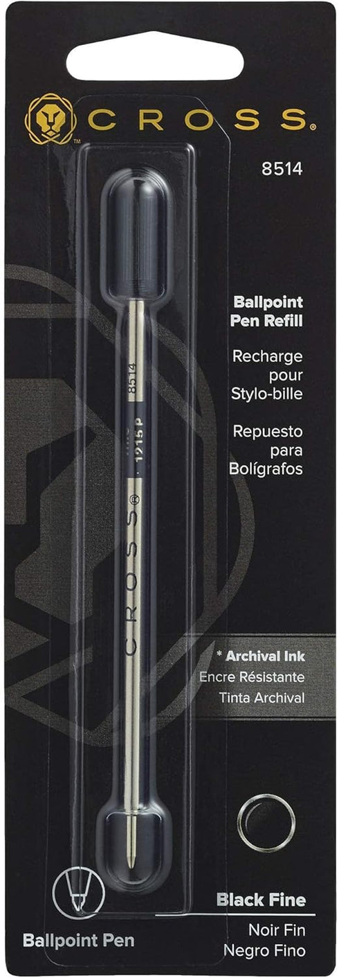 Cross Universal Ballpoint Pen Refill, Fine Point, Black, 1-Pack (8514)