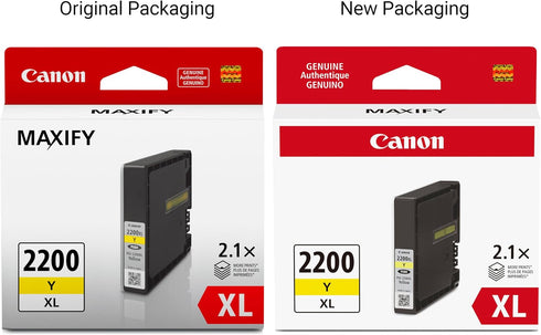 Canon PGI-2200XL IB4120, MB5420, MB5120, IB4020, MB5020, MB5320 Ink Genuine Yellow Ink Tank, Compatible
