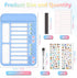 Audab 2Pcs Dry Erase Chore Chart for Kids, Magnetic Checklist Board for Home Refrigerator & Wall Use