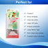 50pcs Fushing Clear Plastic Vertical Name Tags Badge ID Card Holders and Blue Neck Lanyards with Swivel Hook