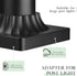 3.0" 2 Pack Lighting Outdoor Post Light Mounting Base OD Heavy-Aluminum Pier Mount Adapter in Black Finish for Deck