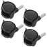 SECFOU 4pcs 1-inch White Pu Replacement Caster Wheels with Brakes, Heavy Duty