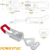 POWERTEC 4PK Toggle Clamp, 220 lbs Holding Capacity Adjustable Pull Action Latch for Woodworking Jigs