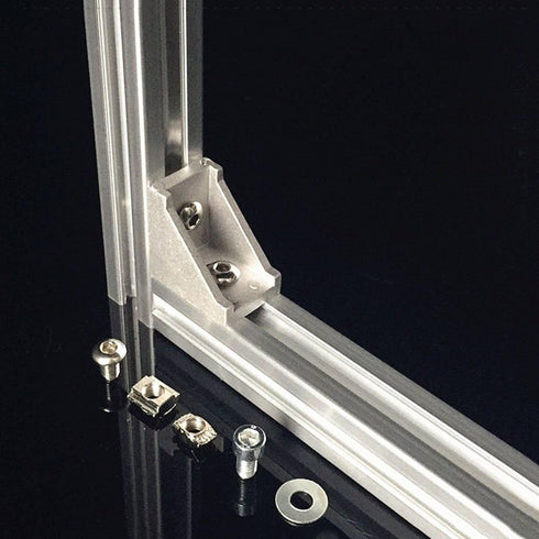 2020 Series Aluminum Profile Connector Set, 4pcs Corner Bracket, 8pcs M5 Nuts, 8pcs M5x10mm Screws