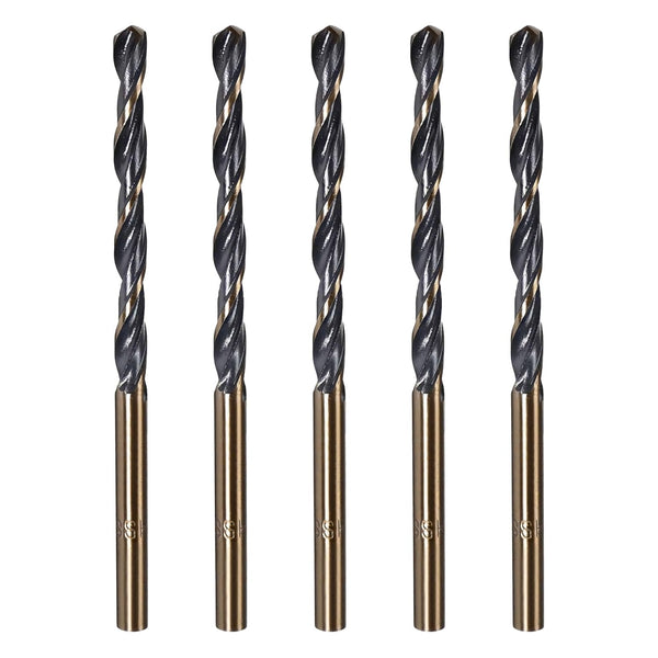 5 PCS 1mm Twist Drill Bit High Speed Steel 4341, Gold and Black Coated for Home Improvement DIY