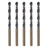 5 PCS 1mm Twist Drill Bit High Speed Steel 4341, Gold and Black Coated for Home Improvement DIY