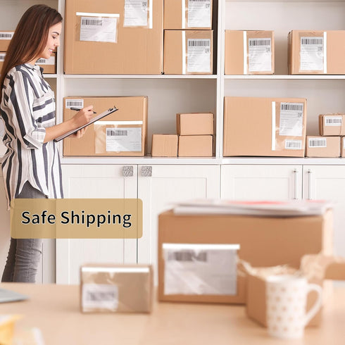 CLASSY Premium Clear 6'' x 9'' Packing List Envelopes, Self-Adhesive Shipping Label Sleeves, 100 Pack