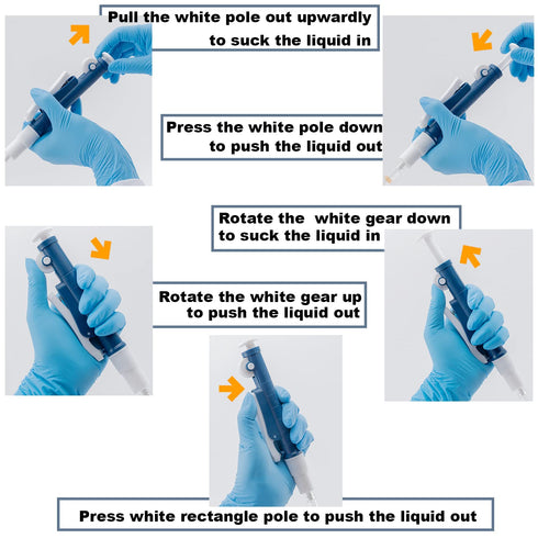 ONiLAB Pipette Pumps, Scientific 2ml Pipette Pump, Blue for Disposable Plastic and Glass Pipettes