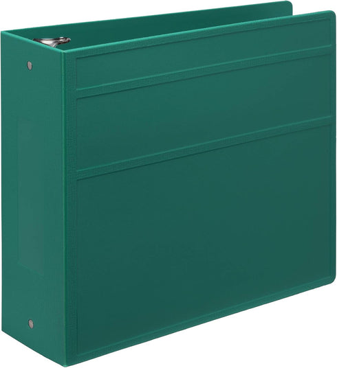Carstens 4-Inch Heavy Duty 3-Ring Binder - Teal, Side Opening, Waterproof Cover, No Pockets, Holds 600 Sheets, 12-Count