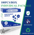 27 Gauge 1/2 Inch Luer Lock Needle for Lab Measuring, Refilling Liquid, Individually Wrapped - 100 Per Box