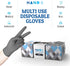 Hand-E Touch Disposable Grey Nitrile Gloves, 100 Count Latex Free Medical Gloves