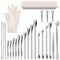 Swpeet 23Pcs Stainless Steel Micro Lab Scoop Spoon Assortment Kit, Pill Filler Tamper Tool for Laboratory