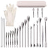 Swpeet 23Pcs Stainless Steel Micro Lab Scoop Spoon Assortment Kit, Pill Filler Tamper Tool for Laboratory