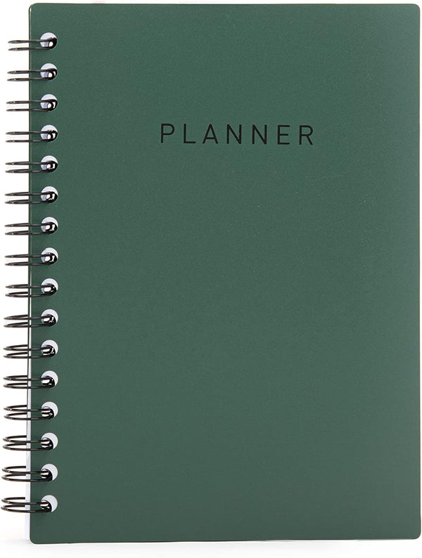 Mintra Office Undated Weekly/Monthly Planner, Junior Size in Green Olive