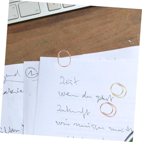 STOBOK 24pcs Small Metal Paper Clips, Creative Office Supplies, Delicate Stationery for Students, Paper Clamp