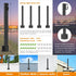 SINLEY 2.8Ft 4 Pack,Light String Light Poles Poles for Outside Lights,Outdoor with Fence Brackets Hanging Lights,Metal
