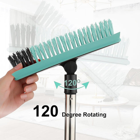 RarefRoom Grout Cleaner Brush with Long Handle, V-Shaped Floor Scrub Brush Swivel Grout Brush Stiff Bristle Floor Grout