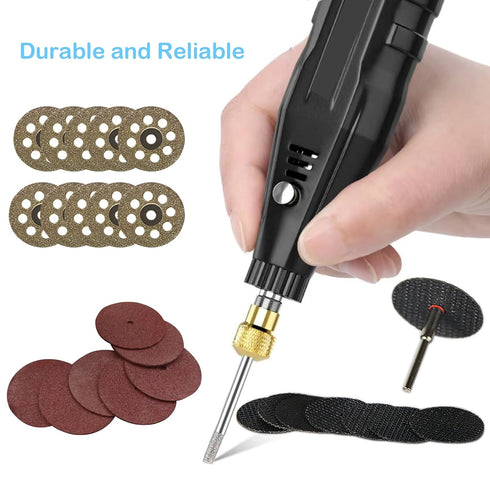 50PCS Stone Carving Set with Polishing Diamond Burrs for Dremel, Rotary Tools Accessories for Grinding, Cutting,