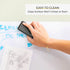 ECR4KIDS Magnetic Dry-Erase Glass Board, 17.5in x 17.5in, Wall-Mounted Whiteboard, 2-Pack, White Waves