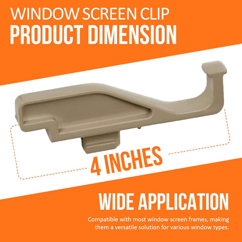 Full Screen Latch for Andersen 400 and 200 Series Windows, Replacement Clips for Windows and Door Screens